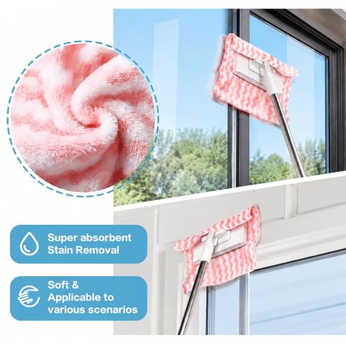 Hands Free Flat Mop Mini Mop Cloth Changing Replacement Package Microfiber Cleaning Cloth, Soft Absorbent Rags Replacement 10 Cleaning Cloths Easy Cleaning - color: 10*cloth