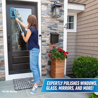 Unger ProClean Connect and Clean Indoor Window Cleaning Kit, Washing Tool with Swivel Head for Tight Corners and Edges, Streak-Free Results on Glass and Mirrors, Reusable Microfiber Pads - size: 1 Count (Pack of 1), style: ProClean Window Cleaning Tool