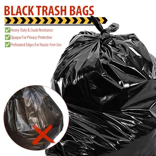 42 Gallon Heavy Duty Trash Bags - 33" X 48" Large Black Waste Bag for Yard, Commerical, Party, Camping, Outdoor Use (10 Count) - size: 10 Count (Pack of 1)