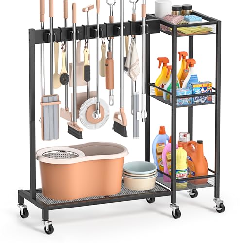 Olakee Broom Mop Holder and Fishing Rod Holder