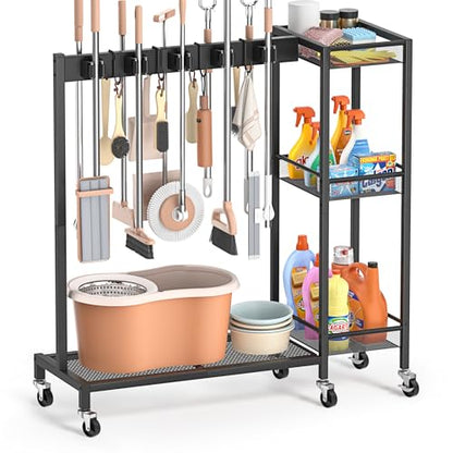 Olakee Broom Mop Holder and Fishing Rod Holder