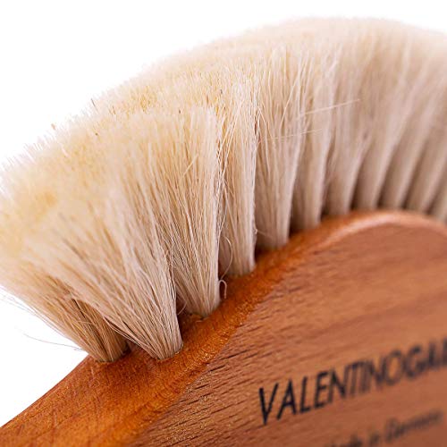 Goat Hair Dust Brush – Anti-Static Keyboard & Screen Cleaning Brush – Natural Beechwood Hedgehog Design – Office Desk & Electronics Cleaner – Made in Germany