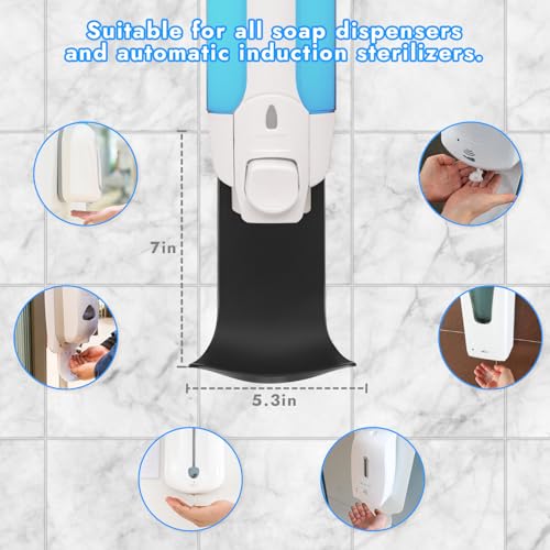 Dispenser Drip Tray Wall Mount Soap Dispenser Bracket, Laundry Detergent Drip Catcher Prevent Dripping and Spraying, Easy to Clean(Black) - color: Black