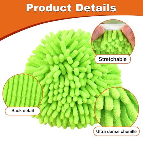 2 Microfiber Mop Head Refills and 2 Chenille Mop Pads,1 Upgrade Scrub Brush 1 Spin Mop Base for O Cedar RinseClean 2 Tank Spin Mop System,Spin Microfiber Mop Refills for Cleaning All Floors - color: 2blue+2green+2red