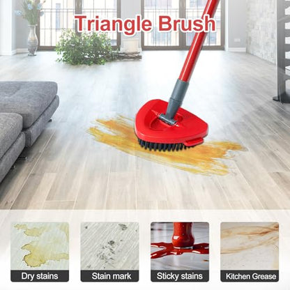 Mop Heads Replacement for Ocedar, Mop Replace Head for Ocedar EasyWring 1 Tank, Microfiber Spin Mop Refills, Include 5 Spin Mop Replacement Head Deep Cleaning Machine Washable with 2 Scrubber Mop Head - color: White-5 Mop Heads&2 Scrubber