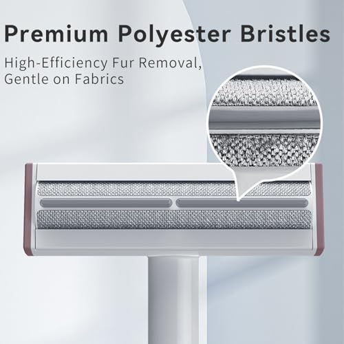 Pet Hair Remover, Lint Brush - Reusable Lint Roller for Cat & Dog Hair on Couch, Carpet, Rugs & Bedding - Portable, Eco-Friendly, No Need for Lint Roller Refills (Brown & White) - color: Brown & White