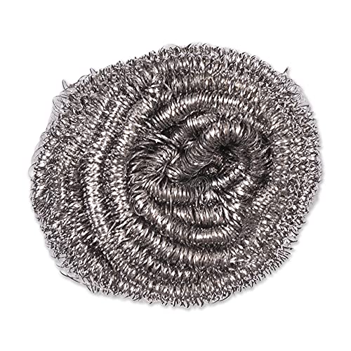 RSVP International Endurance Cleaning Collection Stainless Steel Scrubbies, Heat-Treated, Pressed & Curled, Long Lasting, Non-Rusting, Scrubber, 2 Piece