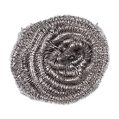 RSVP International Endurance Cleaning Collection Stainless Steel Scrubbies, Heat-Treated, Pressed & Curled, Long Lasting, Non-Rusting, Scrubber, 2 Piece