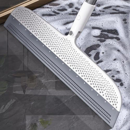 Rubber Squeegee Broom for Floors, 51.77" Long Handle Multi-Surface Magic Multifunction Broom, Pet Hair Remover Scraper for Laminate Carpets, Windows, Mirrors, Rugs, Hardwood, Tile Cleaning - size: X-Large
