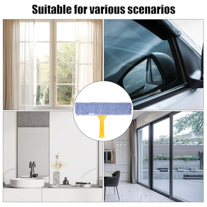 Penitue 6pcs Microfiber Window Cleaning Refill Replacement, 14" Washable & Reusable Window Squeegee Scrubber Cloth Sleeve Accessory for MR.SIGA Professional Windows Cleaning Tools Home Office