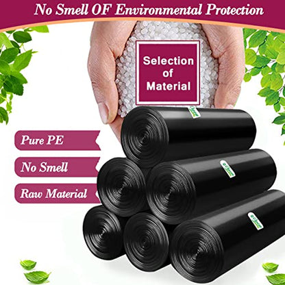 4 Gallon 180pcs Small Black Trash Bags Strong Garbage Bags,Bathroom Trash Can Bin Liners, Plastic Bags for Bedroom, Waste Basket Liner, Fit 12-15 Liter, 3.5,4,4.5 Gal(4G-Black) - color: Black, size: 180 Count (Pack of 1)