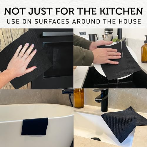 Nordhus Design Swedish Dishcloths, Dark Gray, Grey, White, Beige 10-Pack, Reusable, Washable Cellulose Cotton Kitchen Cloths - Replace Paper Towels, Wipes, Sponges, Dish Rags - color: Neutral Mix