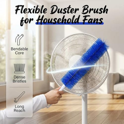 Bendable Microfiber Head, 2026 Upgraded Reusable Dust Remover, Washable Fan Cleaning Brush, for Electric Fans, Car Vents, Curtain，Mix：4 - color: Mix