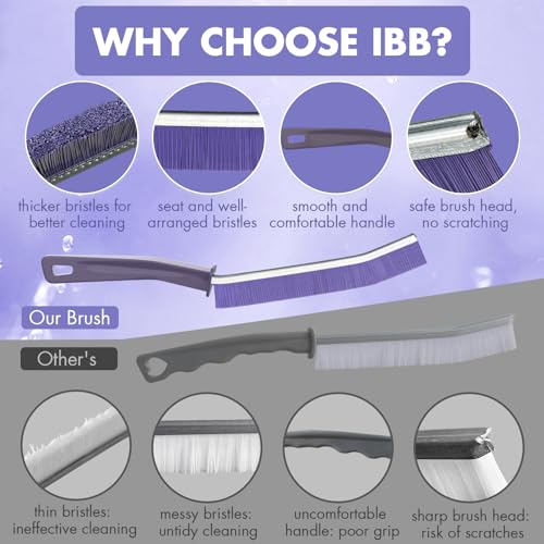 IBB 3pcs Crevice Gaps Cleaning Brush,2023 New Cleaning Brush for Small Spaces,Durable & Thin Crevice Cleaning Brush,Deep Cleaning Brush Supplies for Kitchen Surfaces & Window Track & Stubborn Stains