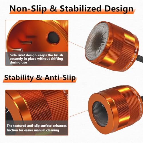 1/2" & 3/4" Cleaner Set for Drill,with 1/4" Hex Shank & 6 Brush Blades & 2 Pipe Cleaning Brush,Drill Copper Pipe Cleaner for Removing Rust,Stains & Paint from Copper & Metal Pipes