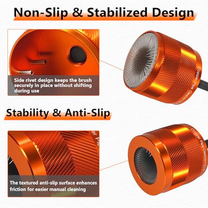1/2" & 3/4" Cleaner Set for Drill,with 1/4" Hex Shank & 6 Brush Blades & 2 Pipe Cleaning Brush,Drill Copper Pipe Cleaner for Removing Rust,Stains & Paint from Copper & Metal Pipes