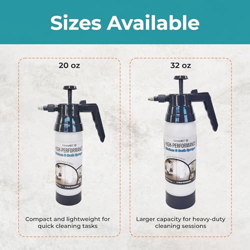 ExtremeMist High-Performance Kitchen & Bath Sprayer | Refillable Pressurized Sprayer | Ultra-Fine Mister | Continuous Spray Bottle for Cleaning | High Pressure | 20 Oz Bottle