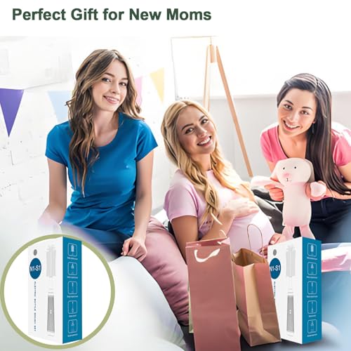 Electric Baby Bottle Brush Cleaner with Extended Handle & Drying Holder, Baby Bottle Brush Set with Silicone Bottle/Nipple/Crevice/Brush,Straw Cleaner,Lifesaver Automatic Bottle Cleaner,Gray - color: Gray White