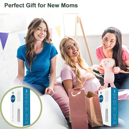 Electric Baby Bottle Brush Cleaner with Extended Handle & Drying Holder, Baby Bottle Brush Set with Silicone Bottle/Nipple/Crevice/Brush,Straw Cleaner,Lifesaver Automatic Bottle Cleaner,Gray - color: Gray White