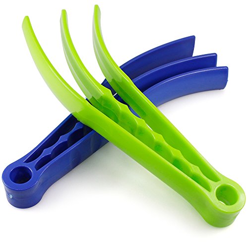 SENHAI Duster, Set of 2 Microfiber Cleaner Brush for Window Blinds, Air Conditioner, Vent, with 2 Extra Sleeves, Blue & Green, ABS Material