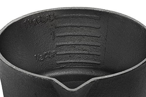 Outset Basting Pot and Brush, Cast Iron Pan and Sauce Brush - size: 3.75" Cast Iron