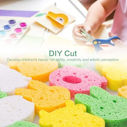 Large Cellulose Sponges, Kitchen Sponge for Dish, Thick Heavy Duty Scrub Pads, Non-Scratch Scrubber for Household/Cookware/Bathroom/Office/Boat 5.5" x 3" x 1" (7 Pack) Mixed - color: Mixed