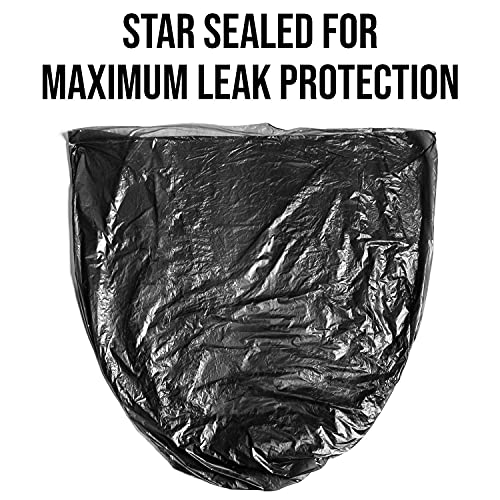 Aluf Plastics 33 Gallon Trash Can Liners (400 Count) - 33" x 39" - Thick 1.5 MIL Equivalent Black Trash Bags for Bathroom, Kitchen, Office, Industrial, Commercial, Recycling and More - color: Black, style: 33 Gal, 1.2 Mil, 400 Count