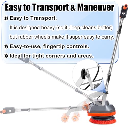 HHQ Commercial Floor Scrubber Machine, Heavy Duty Orbital Floor Cleaner, Multi-Functional Floor Buffer Polisher Machine- Deep Cleaning Tile and Grout, Hardwood Floors and Carpets with Ease, Orb-5