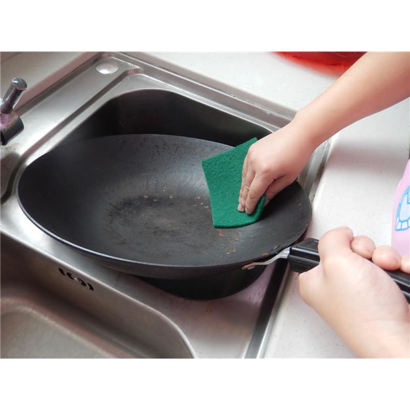 10-Pack Heavy Duty Non-Scratch Scouring Pads 5.90X3.93 Inch Durable Kitchen Scrub Sponges for Dish Washing Pots Pans Stove Top Cleaning