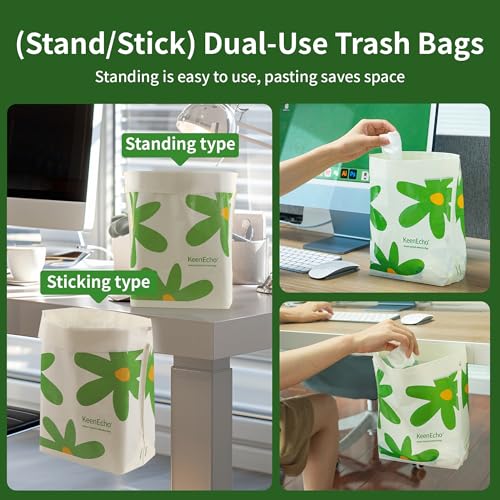 Disposable Car Garbage Bin Bags, Vomit Trash Bags made with Recycled HDPE for Boat, Plane, Travel, Camping, Bedroom, Study Room, Office and Car, 20 pcs - color: Green 20 Count (Pack of 1)