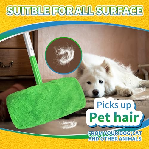 5 Pack Reusable 100% Chenille Mop Pads Compatible with Swiffer Sweeper, Wet and Dry Flat Swiffer Cover, Washable Swiffer Pads for Surface/Hardwood Floor Cleaning (Mop is Not Included) - color: B-green 5 Pack