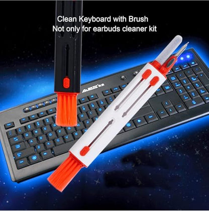 Multi-Function Cleaner Brush for Airpods Pro - Cleaner Pen Kits Soft Brush for Bluetooth Earphones Case Cleaning Tools for Keyboard Earbuds, Laptop, Phone iPhone 17 16 15 Pro Max LEGO Camera Lens
