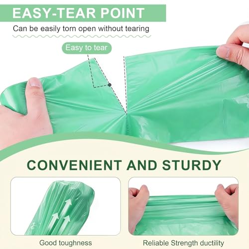 Drawstring Trash Bag 100PCS, Leakproof Small Trash Bags, Unscented Small Garbage Bags, 15 Liter Mini Wastebasket can Liners for Office Bedroom Bathroom, Green - color: 100Green