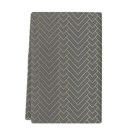 Chic D Gray Gold Striped Kitchen Towels, Absorbent Microfiber Hand Towels for Kitchen Bathroom Bar Decorative Geometric Chevron Ultra Soft Resuable Cleaning Cloths Washable Fast Drying - size: 18" x 28"