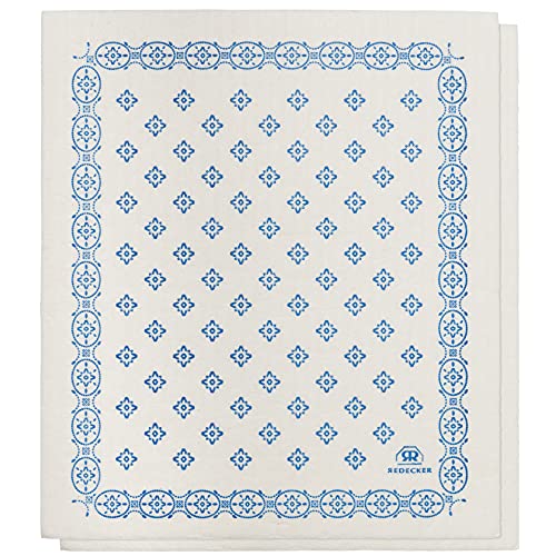 Redecker Reusable Cellulose Dishcloth, Set of 2, Eco-Friendly and Biodegradable Sponge Cleaning Cloths, Machine Washable, Durable, Absorbent, No Odor, Made in Germany