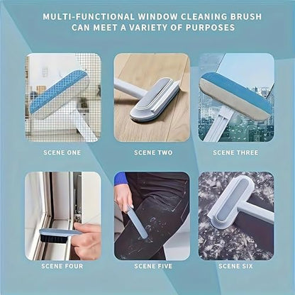 4-in-1 Pet Hair Removal Tool, Carpet Hair Removal Tool with Comb Pet Hair Remover for Furniture Reusable Long Handle for Furniture, Sofa, Carpet, and Bedding