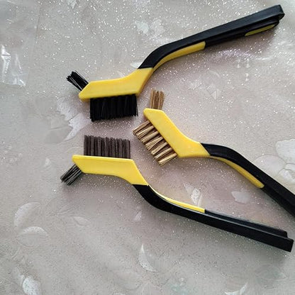 ALLWAY AMB 3-Piece Soft-Grip Mini Stripper Brush Set - style: Mini Stripper Brush Set