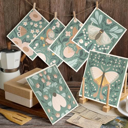 6 - Pack Swedish Kitchen Dish Cloths - Reusable Paper Towels for Counters & Dishes - Eco Friendly Cellulose Sponge Cloth (Butterfly) - color: C-butterfly