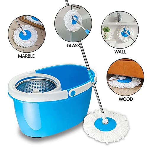 5 PCS Microfiber Replacement Mop Head Spin Mop Head Replacement 5-Pack, Microfiber Refill Heads Universal for 360 Spin Magic Mopping, Round Shape Standard Size White