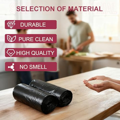 30 Gallon Large Drawstring Trash Bags, 30 Count Heavy Duty Garbage Bags, Thick & Strong, Leak Proof, Tear Resistant, for Kitchen, Outdoor, Commercial, Home, Office, Fits Big Trash Bins - color: Black-30 Count