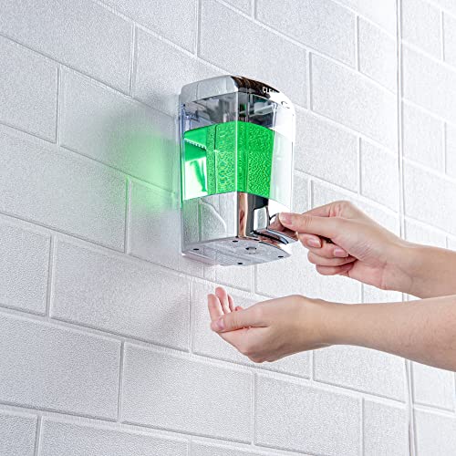Clean Tek Professional 23.7 Ounce Manual Soap Dispenser, 1 Wall-Mountable Soap Dispenser - With Security Key, Clear Plastic Refillable Soap Dispenser, Push Mechanism, Transparent Tank - Restaurantware - color: Clear