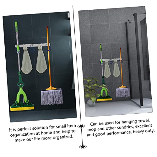 Cabilock Mop Holder Stainless Steel Hooks Heavy Duty Hook Wall Hanging Hooks S- Type Mop Heavy- Duty Hook Wall Hanger Broom Holder Wall Mount S-Type with Hangers Tool Fold - size: 42X9X2CM