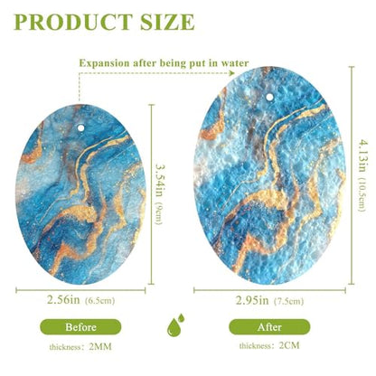 YETTASBIN Marble 3PCS Wood Pulp Scrub Sponges, Reusable Absorbent Household Cleaning Sponge Non-Scratch Kitchen Dish Sponges, Multi-Surface Safe Scrubber for Nonstick Pans, Pots