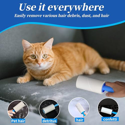 Lint Rollers for Pet Hair Extra Sticky 540 Sheets with 3 Handles Portable Pet Lint Remover for Clothes, Furniture, Carpet, Dog and Cat Hair Removal - size: 4 inch 540 sheets