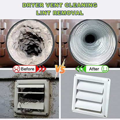 Sealegend 2 Pieces Dryer Vent Cleaner Kit, Dryer Lint Vacuum Attachment with Dryer Lint Remover Brush for Power Washer and Dryer Vent Vacuum Hose (Deep Blue) | Dryer Lint Remover Brush,Dryer Vent Vacuum Hose Cleaner Replacement Parts - color: Deep Blue