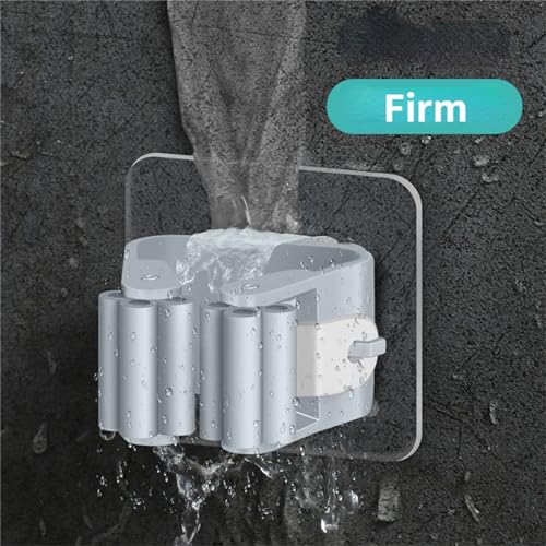 4-Pack Mop And Broom Holder Wall Mount Broom Grippers Holds Self Adhesive Drilling Broom And Dustpan Hanger For Home Wall Mount Broom Grippers