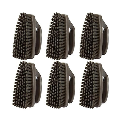 SPARTA Scrub Brush with Iron Shaped Handle and Stiff Bristles, Heavy Duty Scrubber Brush for Kitchen, Bathroom, Shower, Tile, Sink, Carpet and Bakepans, Heavy Duty, 6 Inches, Brown, (Pack of 6) - color: Brown, size: 6 Inches (Pack of 6)