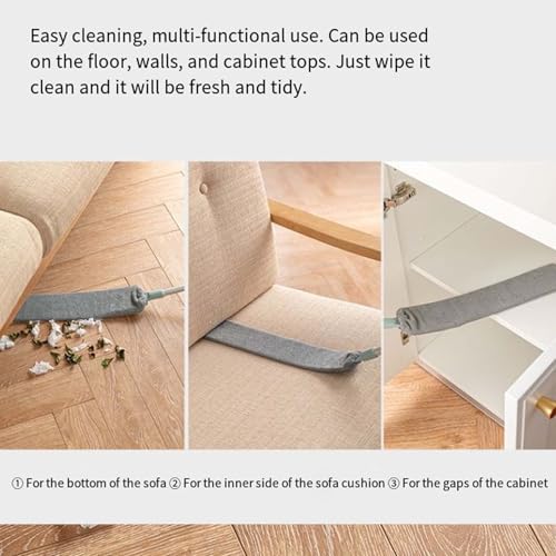 2026 New Retractable Gap Dust Cleaning Artifact with 3 Microfiber Dusting Cloths,Extendable Duster Cleaning Tool,Reusable Washable Dusting Wand for Home,Ceiling,Blinds,Furniture(2PCS) - color: 2pcs