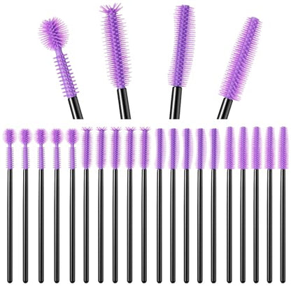 20 Pcs Nook and Cranny Sewing Machine Cleaning Brushes for Quilting Supplies Reusable Silicone Dense Bristles Cleaning Brushes for Sewing Machine Internal and Spool Area(Black, Purple) - color: Black, Purple