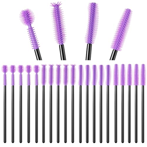 20 Pcs Nook and Cranny Sewing Machine Cleaning Brushes for Quilting Supplies Reusable Silicone Dense Bristles Cleaning Brushes for Sewing Machine Internal and Spool Area(Black, Purple) - color: Black, Purple